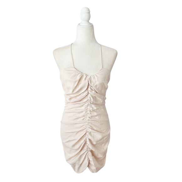The Sei Ruched Mini Dress 6 Blush NWT - Picture 2 of 10